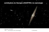 contributions de Georges LEMAÎTRE à la cosmologie