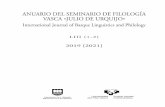AnuArio del SeminArio de FilologíA VAScA «Julio de urquiJo»