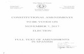 CONSTITUTIONAL AMENDMENTS TO BE VOTED ON NOVEMBER …