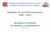 INFORME DE GESTIÓN EDUCATIVA AÑO - 2020 ASAMBLEA GENERAL ...