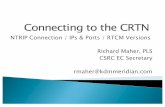 NTRIP Connection / IPs & Ports / RTCM Versions Richard ...