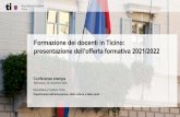 Formazione dei docenti in Ticino: presentazione dell ...