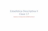 Estadística Descriptiva II Clase 17