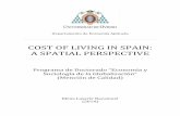 COST OF LIVING IN SPAIN: A SPATIAL PERSPECTIVE