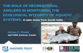 THE ROLE OF RECREATIONAL ANGLERS IN MONITORING THE ...