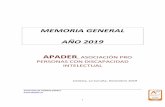 MEMORIA GENERAL AÑO 2019 - apader.org