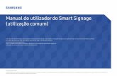 Manual do utilizador do Smart Signage (utilização comum)