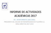 INFORME DE ACTIVIDADES ACADÉMICAS 2017