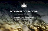 WINSTON GOLD CORP.