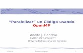 “Paralelizar” un Código usando OpenMP