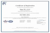 Certificate of Registration Star SU, LLC