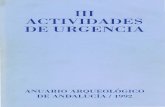 III ACTIVIDADES DE URGENCIA