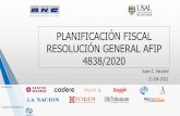 PLANIFICACIÓN FISCAL RESOLUCIÓN GENERAL AFIP 4838/2020