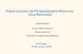 Valorización de Propiedades Mineras : Una Revisión