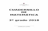 CUADERNILLO DE MATEMÁTICA 3º grado 2018