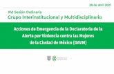 de la Ciudad de México (DAVM) XVI Sesión Ordinaria Alerta ...