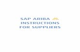 SAP ARIBA INSTRUCTIONS FOR SUPPLIERS