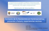 Contexto de la Geotermia en Centroamérica,