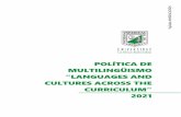 POLÍTICA DE MULTILINGÜISMO “LANGUAGES AND CULTURES …