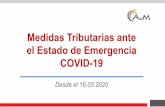 Medidas Tributarias ante el Estado de Emergencia COVID-19