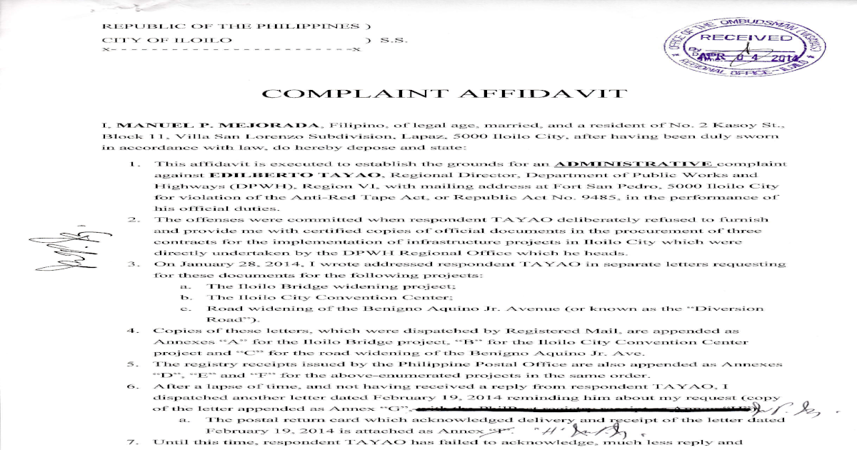 how to file complaint in ombudsman philippines