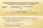 Engineers Bill,2011 Presentation