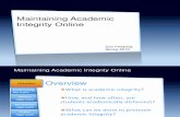 Maintaining Academic Integrity Online