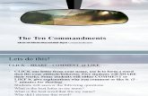 Ten Commandments (First Three Commandments)