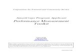 AmeriCorps Project Applicant Performance Measurement Toolkit