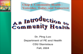 Dr. Ping Luo Department of PE and Health CSU Stanislaus Fall, 2004