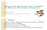 Recherche biomédicale et règles de BPC
