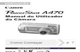 Manual Canon PowerShot A470 - Português