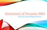 Statement of purpose mba