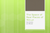 The Space of Real Places of â„‌ (x,y) Ron Brown Jon Merzel