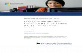 Configure the Microsoft Dynamics AX Environment for Companion Apps