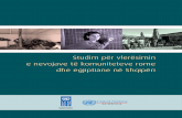 Studim per vleresimin e nevojave te komuniteteve rome dhe egjiptiane