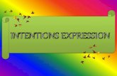 INTENTIONs EXPRESSION