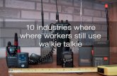 Industries where walkie talkies are still in use