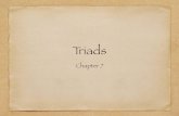 Triads - Hutchinson Band    Triads Triads-3 or more note chords When triads are spelled in thirds, the lowest ... If the 3rd is in the bass, the triad is in 1st inversion