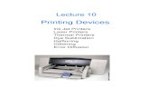 Printing Devices - .Printing Devices Lecture 10 Ink Jet ... Dye Sublimation Halftoning Dithering