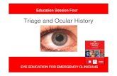 Triage and Ocular History .Suggested Triage Category Based on Australian Triage Scale Triage 1 â€¢