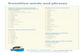 Transition words and phrases - words.pdf  READING rockets Transition words and phrases Words or phrases