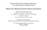 Eliminating Acoustical Barriers - Brooks Classroom Acoustics presentation 6...  Eliminating Acoustical