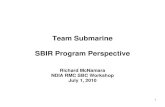 Team Submarine SBIR Program Perspective - .Team Submarine SBIR Program Perspective ... (VIRGINIA