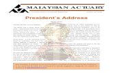 MALAYSIAN ACTUARY - Actuarial Society of Actuary/Malaysian...  Malaysian is properly insured and