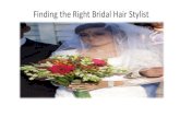 Finding the right bridal hair stylist