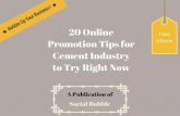 20 online promotion tips for cement industry to try right now
