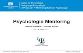 Psychologie Mentoring - tu- .Fachgruppe Psychologie O-Phase: Mentoring Bachelor Psychologie Chemnitz
