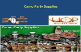 Camo party supplies