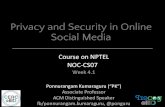 Privacy and Security in Online Social : Privacy and Pictures on Online Social Media